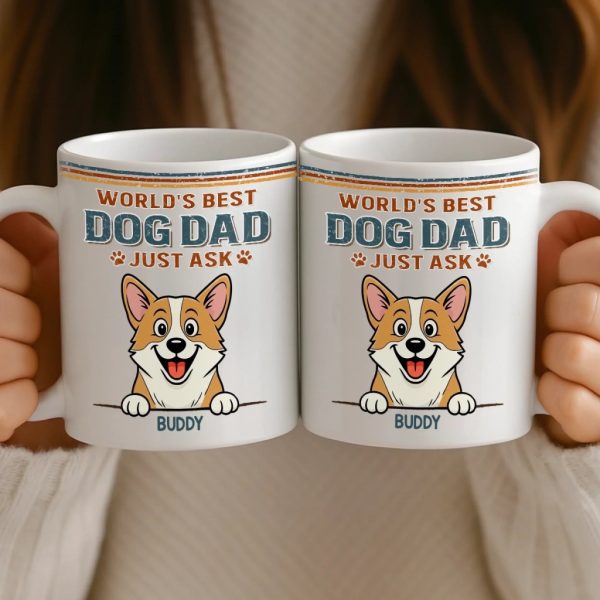 Custom Mug - Personalized Birthday Gifts For Dog Lovers, Dog Dad And Mom - Life Feels Better With Pets