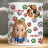 Custom Mug - Personalized Birthday Gifts For Dog Lovers, Dog Dad And Mom - More Dogs Less Worries