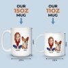 Custom Mug - Personalized Birthday Gifts For Dog Lovers, Dog Dad And Mom - My Heart Has Four Paws