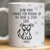 Custom Mug - Personalized Birthday Gifts For Dog Lovers, Dog Dad And Mom - Respect The Poop Scooper
