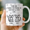 Custom Mug - Personalized Birthday Gifts For Dog Lovers, Dog Dad And Mom - Respect The Poop Scooper
