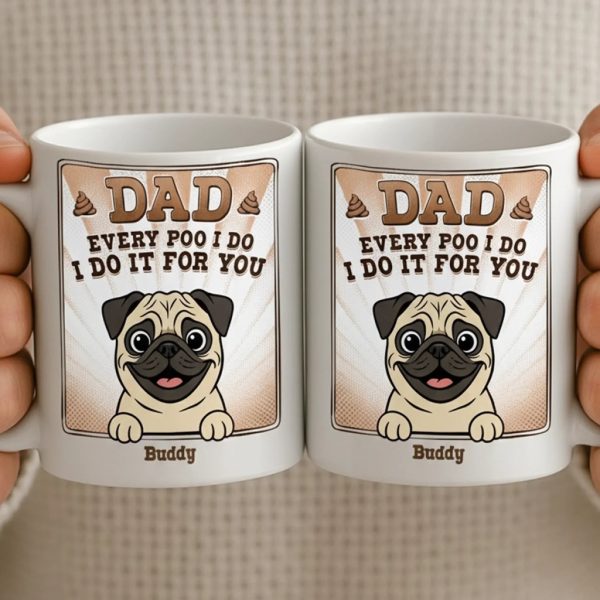 Custom Mug - Personalized Birthday Gifts For Dog Lovers, Dog Dad And Mom - True Service Dog