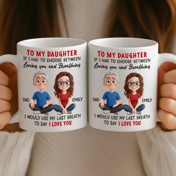 Custom Mug - Personalized Birthday Gifts For Mom, Dad, Daughter, Son - Born To Be Loved