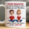 Custom Mug - Personalized Birthday Gifts For Mom, Dad, Daughter, Son - Born To Be Loved