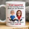 Custom Mug - Personalized Birthday Gifts For Mom, Dad, Daughter, Son - Born To Be Loved