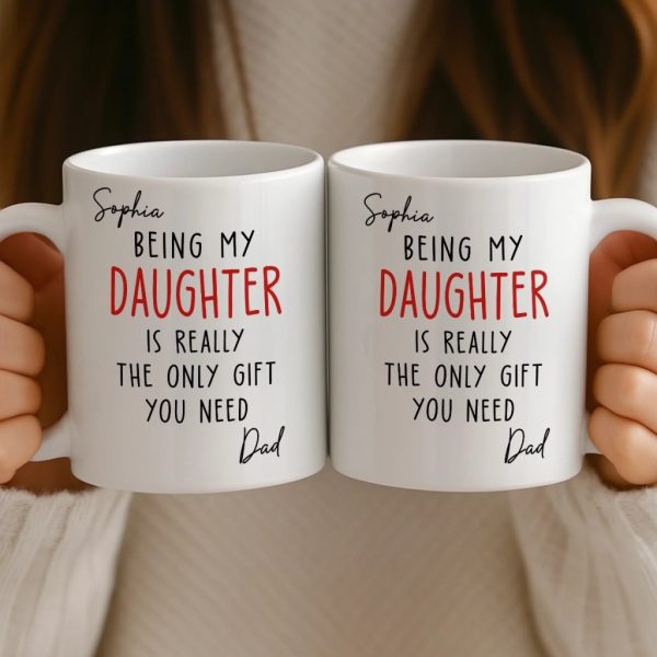 Custom Mug - Personalized Birthday Gifts For Mom, Dad, Son, Daughter - Growing With You Feels Magical
