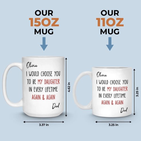 Custom Mug - Personalized Birthday Gifts For Mom, Dad, Son, Daughter - My Sunshine Every Day