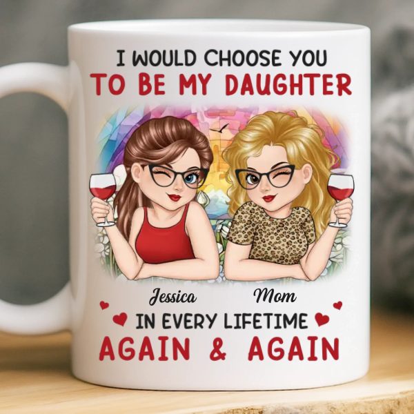 Custom Mug - Personalized Birthday Gifts For Mom, Daughter - A Daughter Love Lasts Forever