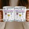 Custom Mug - Personalized Birthday Gifts For Mom, Daughter - Forever Linked As Family