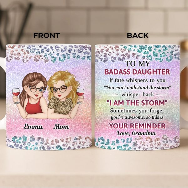 Custom Mug - Personalized Birthday Gifts For Mom, Daughter - Two Souls, One Forever Bond