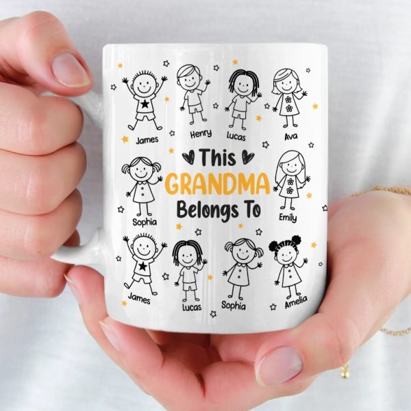 Custom Mug - Personalized Birthday Gifts For Mom, Grandma - Growing Love In Our Little World