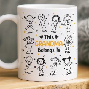 Custom Mug - Personalized Birthday Gifts For Mom, Grandma - Growing Love In Our Little World