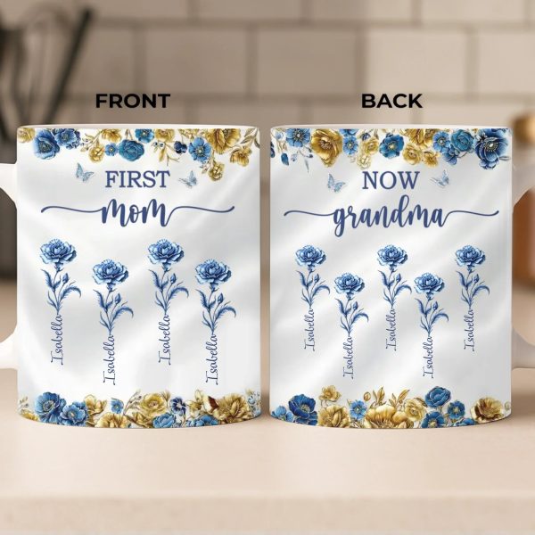 Custom Mug - Personalized Birthday Gifts For Mom, Grandma - Heart Full Of Love