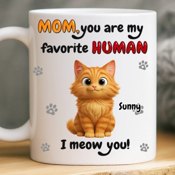 Custom Mug - Personalized Christmas Birthday Gifts For Cat Lovers, Cat Mom And Dad - Meow Mode On