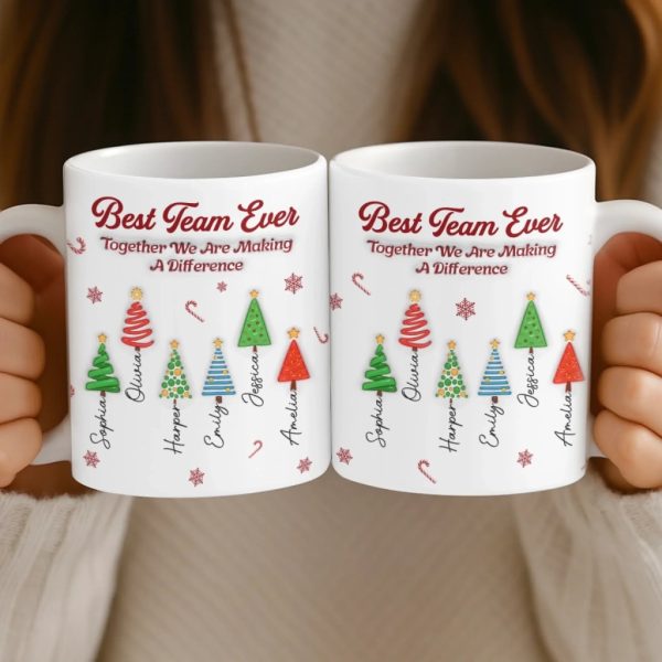 Custom Mug - Personalized Christmas Birthday Gifts For Coworker, Work Bestie - Better Together At Work