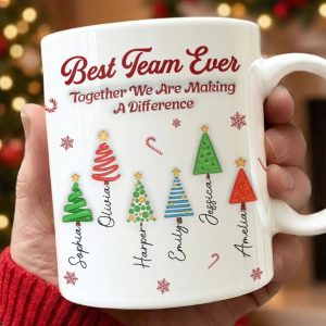 Custom Mug - Personalized Christmas Birthday Gifts For Coworker, Work Bestie - Better Together At Work
