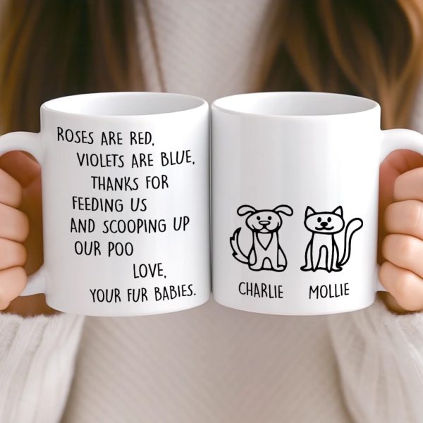 Custom Mug - Personalized Christmas Birthday Gifts For Dog Cat Lovers, Dog Dad And Mom, Cat Owners - Fur Babies, Full Drama