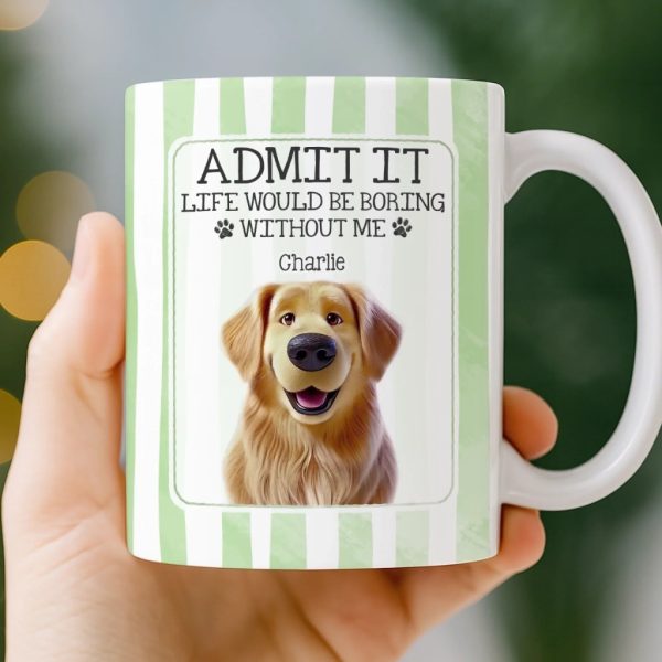 Custom Mug - Personalized Christmas Birthday Gifts For Dog Cat Lovers, Dog Dad And Mom, Cat Owners - Life Is Better With Pets