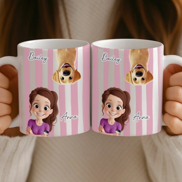 Custom Mug - Personalized Christmas Birthday Gifts For Dog Cat Lovers, Dog Dad And Mom, Cat Owners - Love And Fur Everywhere
