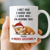 Custom Mug - Personalized Christmas Birthday Gifts For Dog Lovers, Dog Dad And Mom - Love At First Lick
