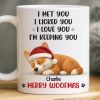 Custom Mug - Personalized Christmas Birthday Gifts For Dog Lovers, Dog Dad And Mom - Love At First Lick