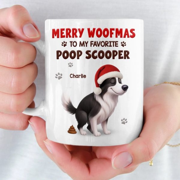 Custom Mug - Personalized Christmas Birthday Gifts For Dog Lovers, Dog Dad And Mom - Merry Woofmas, Hooman