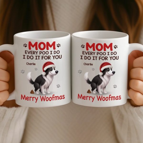 Custom Mug - Personalized Christmas Birthday Gifts For Dog Lovers, Dog Dad And Mom - Official Poop Manager Of The Year
