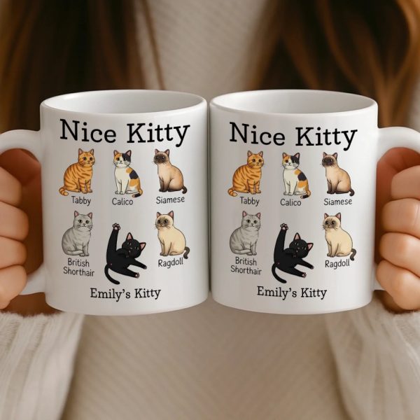 Custom Mug - Personalized Christmas Birthday Gifts For Wife, Coworkers, Friends - Purrfection Comes In Many Forms