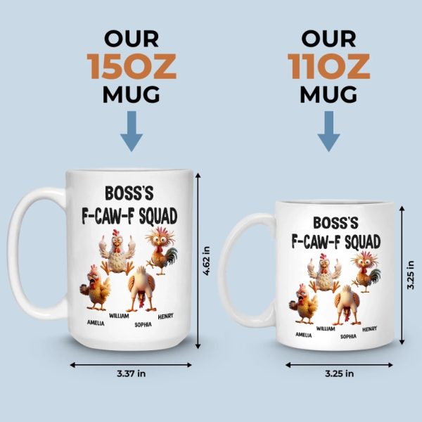 Custom Mug - Personalized Funny Gifts For Best Friends, Coworker, Work Bestie - Cluck If You Love Your Coworkers