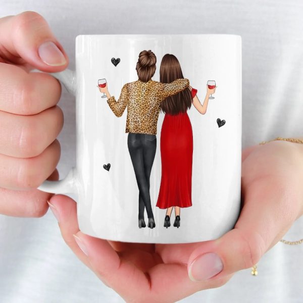 Custom Mug - Personalized Funny Gifts For Coworker, Work Bestie - Running On Caffeine And Gossip