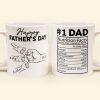 Custom Name Dad Nutrition Facts Hand Bump Happy Father's Day - Personalized Mug