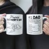 Custom Name Dad Nutrition Facts Hand Bump Happy Father's Day - Personalized Mug