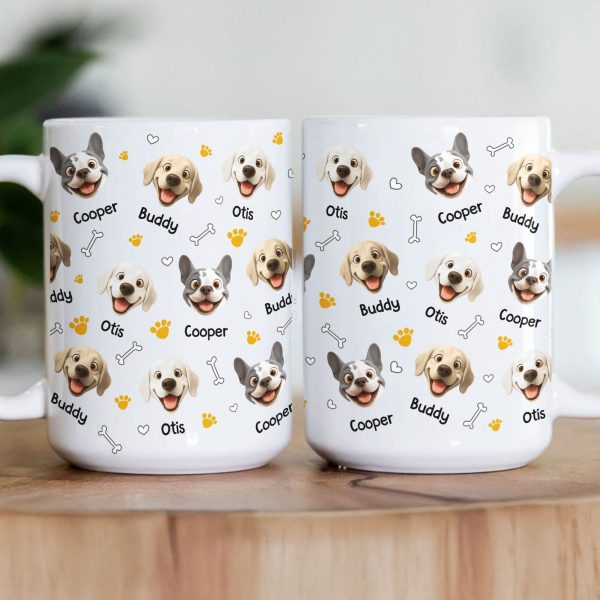 Custom Name Dog Breeds For Dog Mom, Dog Dad, Dog Lovers - Personalized Mug