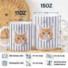 Custom Outline Photo Dog Cat Stripe Colors - Personalized White Edge-to-Edge Mug