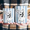 Custom Pet Portrait Mug Dog Mug Cat Mug New Version - Personalized Photo Mug