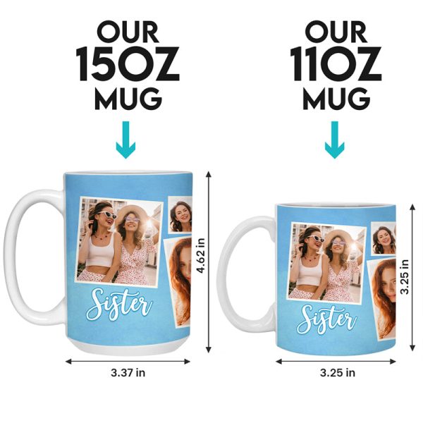 Custom Photo A Sister Is A Forever Gift Of Love - Bestie Personalized Custom Mug - Gift For Best Friends, BFF, Sisters