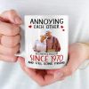 Custom Photo Another Year As My Boyfriend - Couple Personalized Custom Mug - Gift For Husband Wife, Anniversary