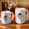 Custom Photo Baby Face This Mom Grandma Belongs To - Personalized White Edge-to-Edge Mug