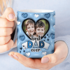 Custom Photo Best Dad Ever With Heart Pattern 3D Inflated Effect Mug HO82 890526