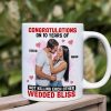 Custom Photo Congratulations On 10 Years Of Wedded Bliss - Personalized Ceramic Mug - Gift For Couple, Husband Wife, Anniversary Gift NA94