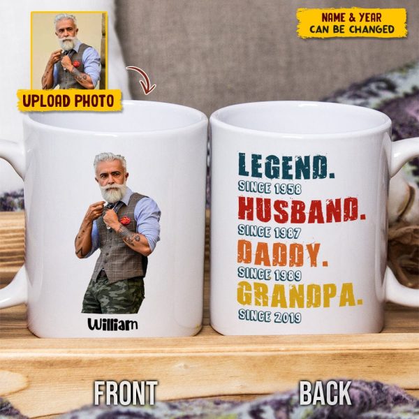 Custom Photo Daddy Legend Family Mug N304 HN590
