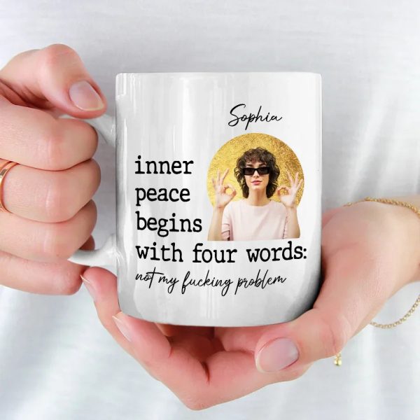 Custom Photo Find Peace In The Chaos - Friend Personalized Custom Mug - Christmas Gift For Best Friends, Sisters, Family Members, Coworkers