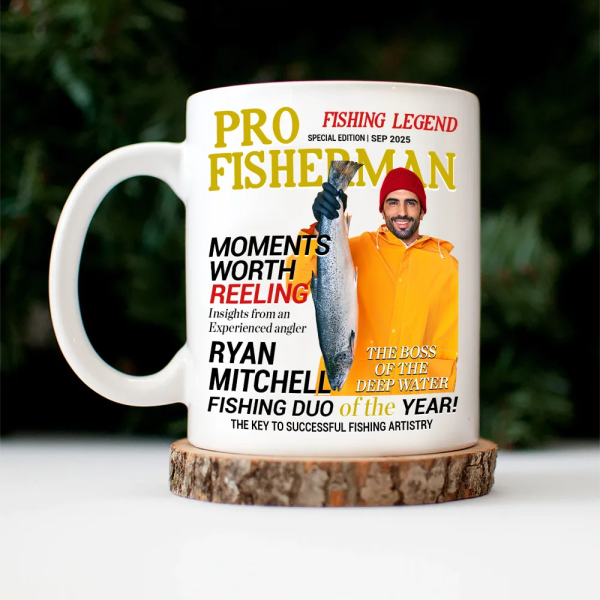 Custom Photo Fisherman Of The Year - Personalized Mug