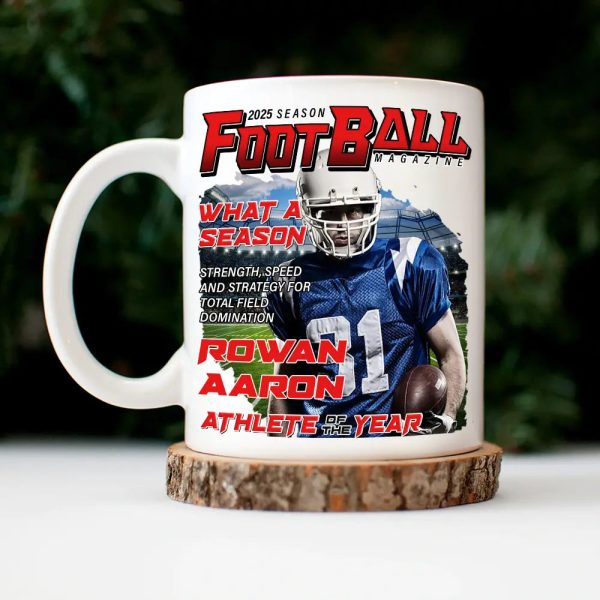 Custom Photo Football Magazine - Personalized Mug