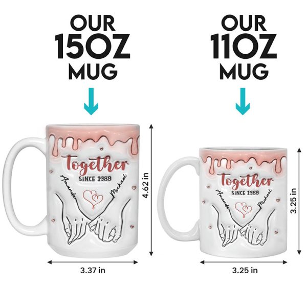 Custom Photo Forever And Always - Couple Personalized Custom 3D Inflated Effect Printed Mug - Gift For Husband Wife, Anniversary