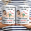 Custom Photo Fun Face I Smile Because You Are My Husband - Personalized Mug