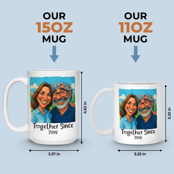 Custom Photo Funny Caricature Mug - Personalized Anniversary Wedding Gifts For Husband And Wife, Him And Her - I'm Yours No Returns Or Refunds