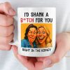 Custom Photo Funny Caricature Mug - Personalized Best Friend Birthday Gifts For Women - I'd Shank For You Right In The Kidney