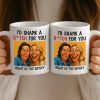 Custom Photo Funny Caricature Mug - Personalized Best Friend Birthday Gifts For Women - I'd Shank For You Right In The Kidney