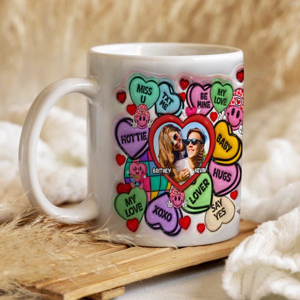 Custom Photo Gifts For Couple 3D Inflated Coffee Mug Miss You My Love